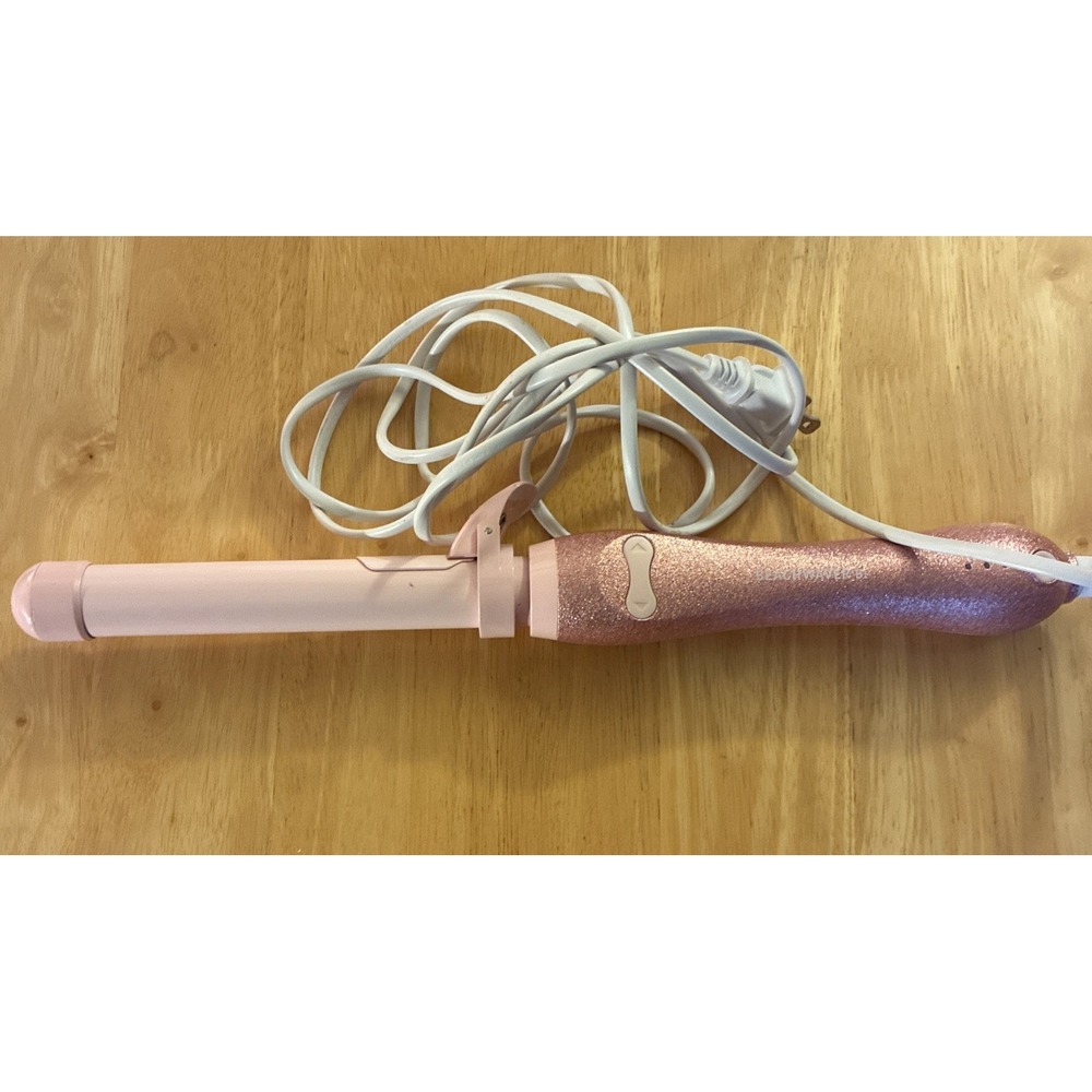 Beachwaver B1  Pink Glitter 1" Barrel Rotating Curling Iron